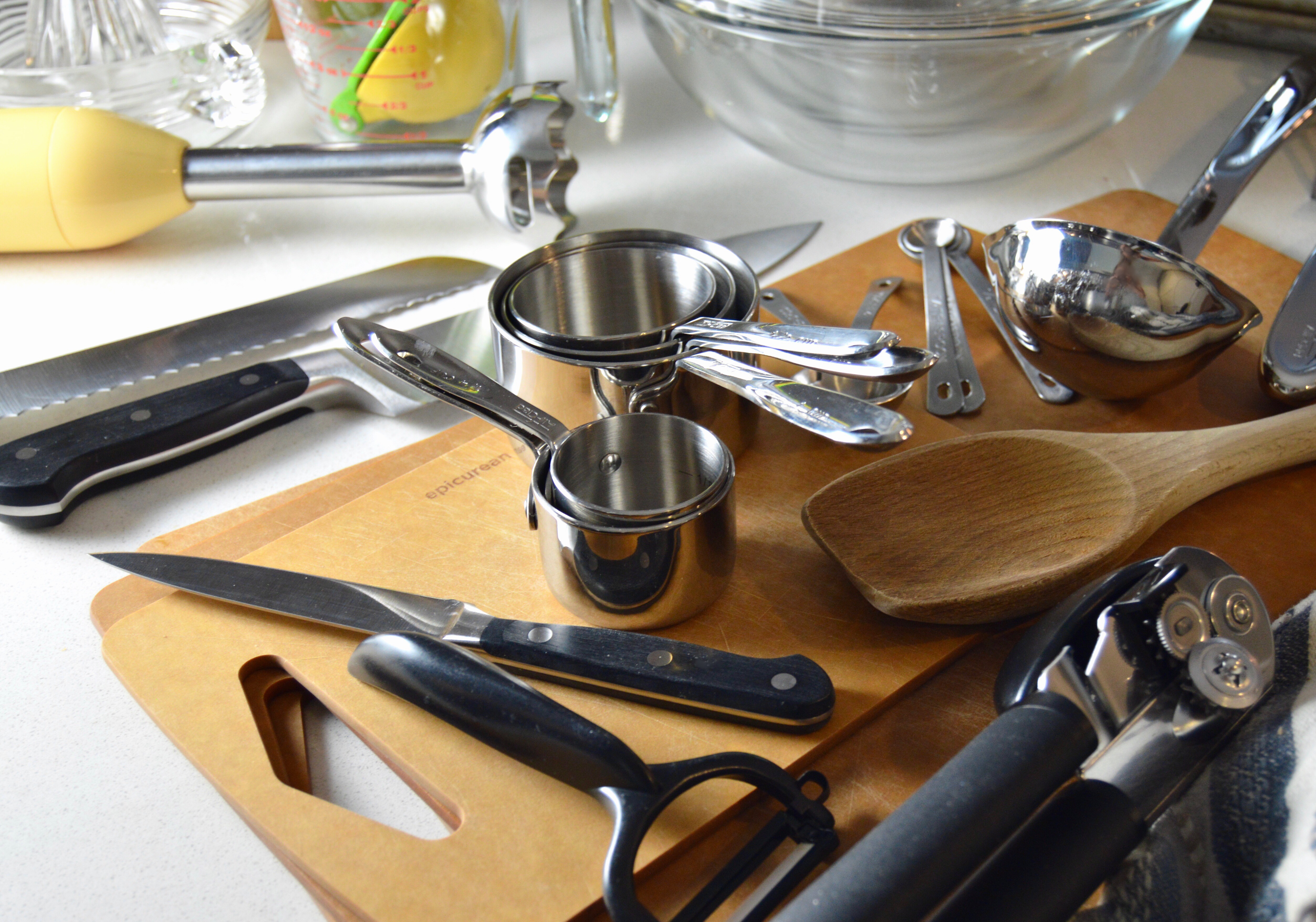 stocking a kitchen utensils