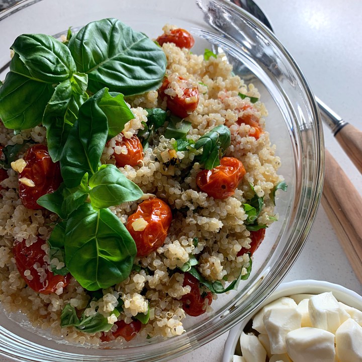 Caprese Quinoa Salad with Roasted Cherry&nbsp;Tomatoes